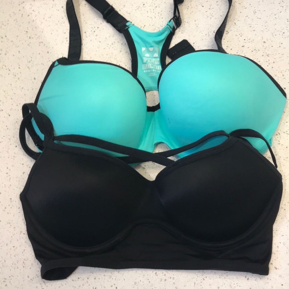 Victoria’s Secret PINK sports bras.